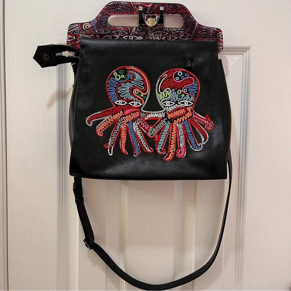 Min & Mon Manuel Octopus Leather Crossbody Bag